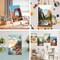 4 Pack Paint by Numbers for Adults with Framed Canvas (8x12 inch)